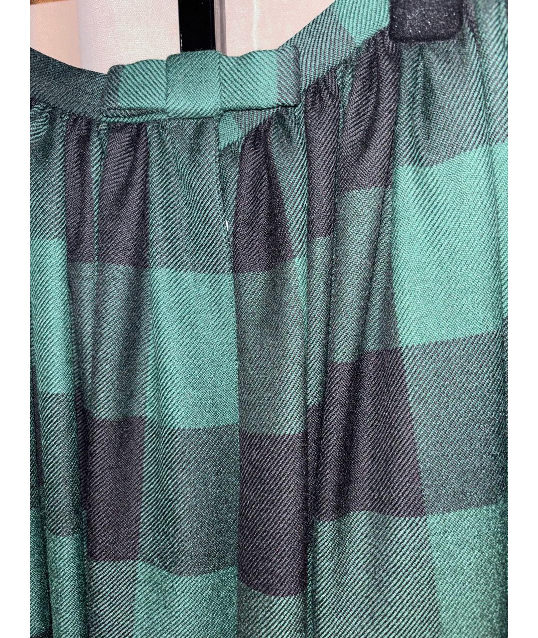 CHRISTIAN DIOR Зеленая шерстяная юбка макси, фото 4