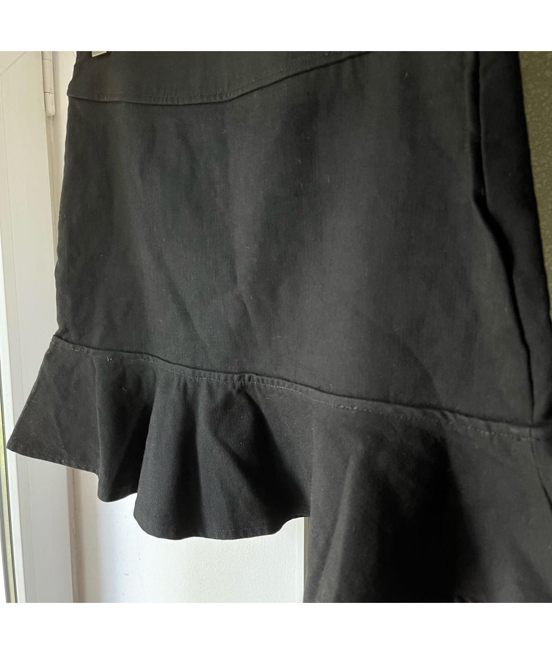 BALENCIAGA Черная шерстяная юбка мини, фото 5