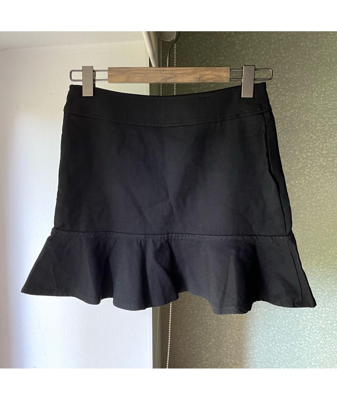 BALENCIAGA Черная шерстяная юбка мини, фото 2