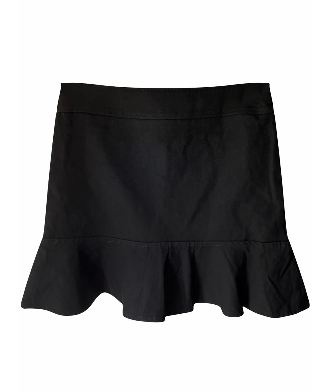 BALENCIAGA Черная шерстяная юбка мини, фото 1