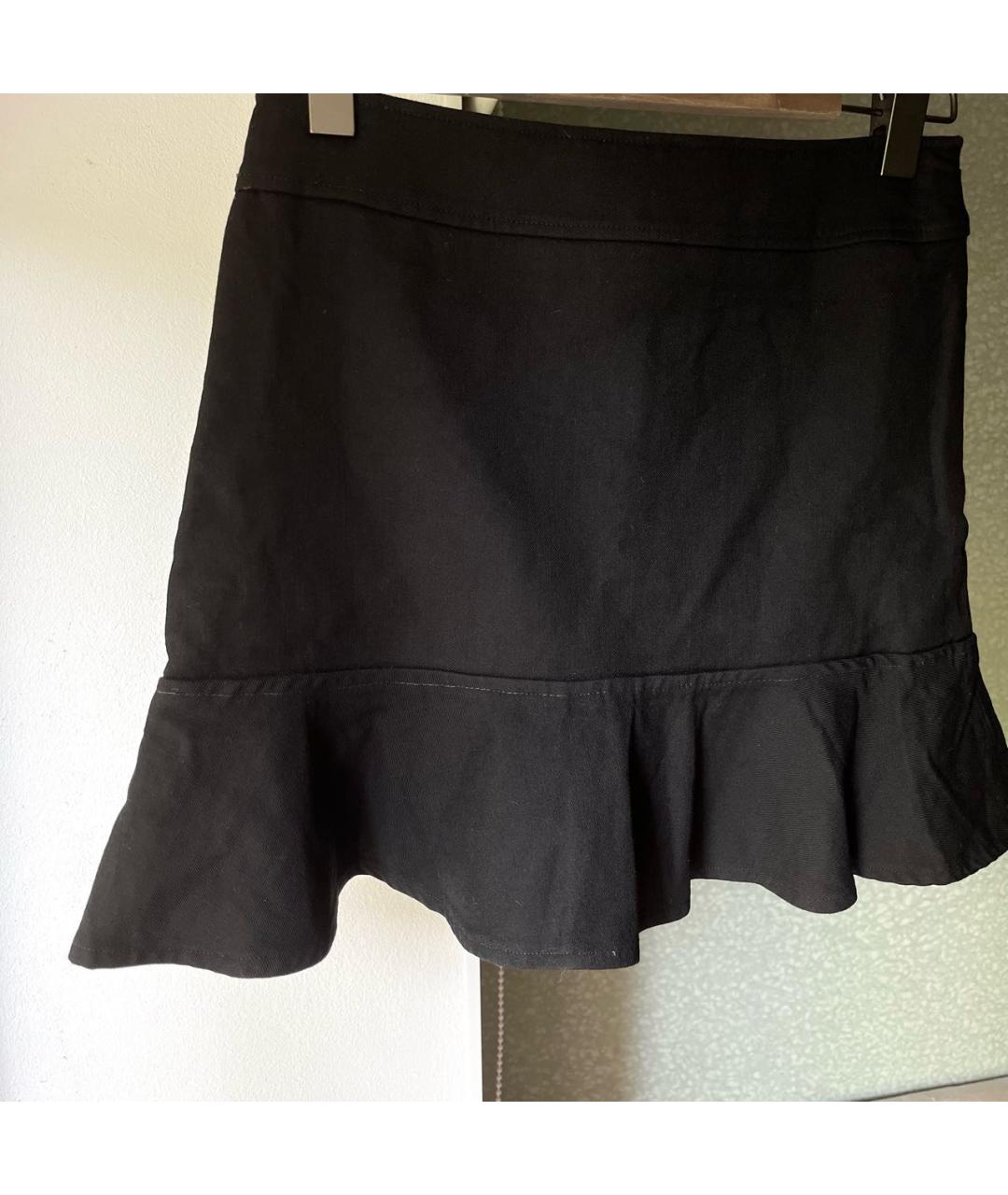 BALENCIAGA Черная шерстяная юбка мини, фото 4