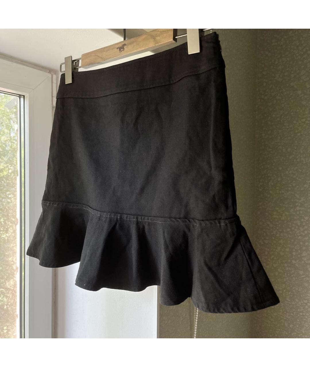 BALENCIAGA Черная шерстяная юбка мини, фото 3