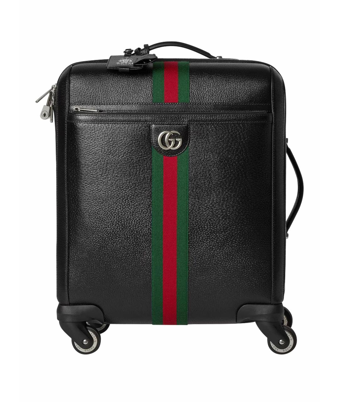 GUCCI Черный кожаный чемодан, фото 1