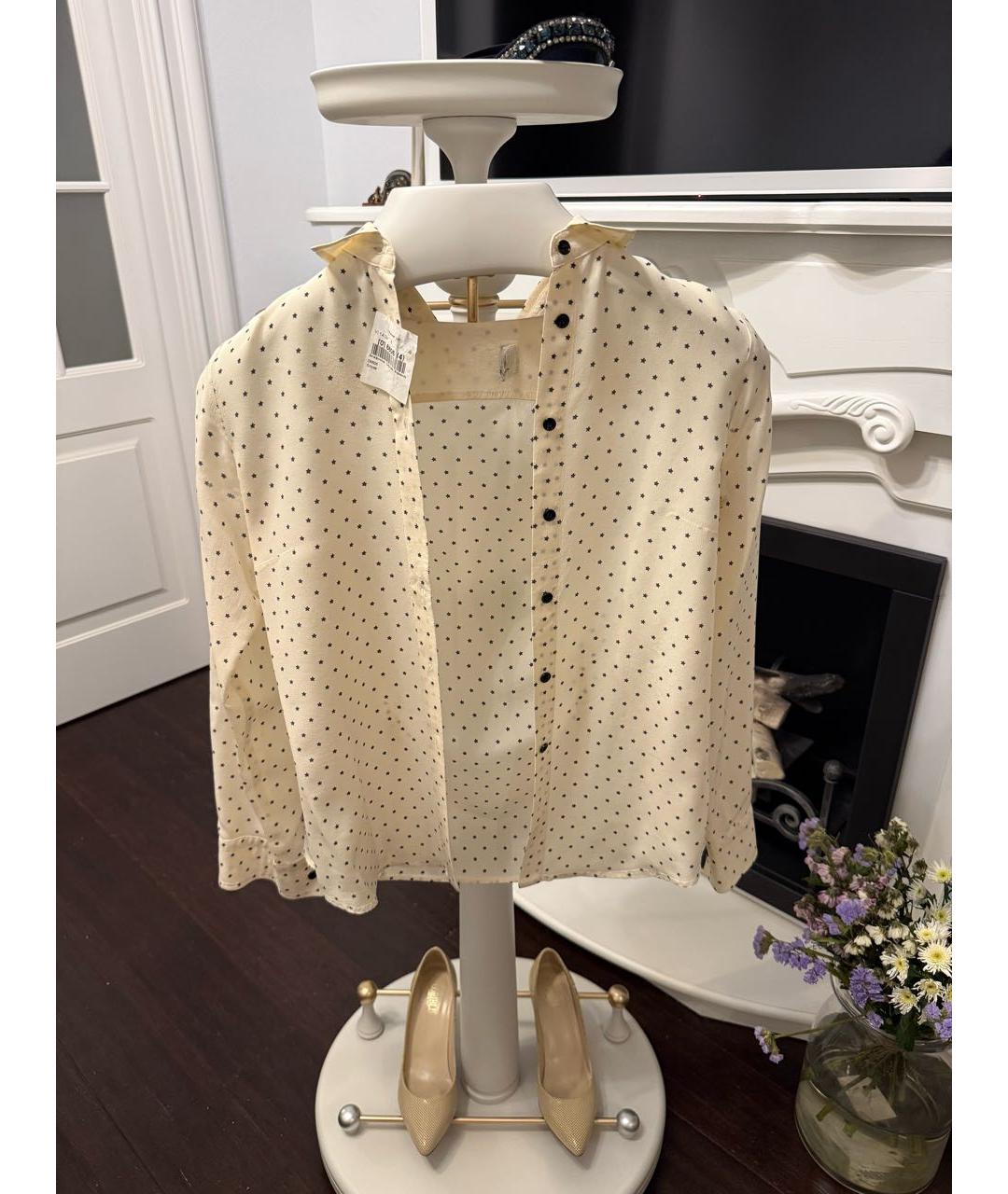 WEEKEND MAX MARA Белая шелковая блузы, фото 2