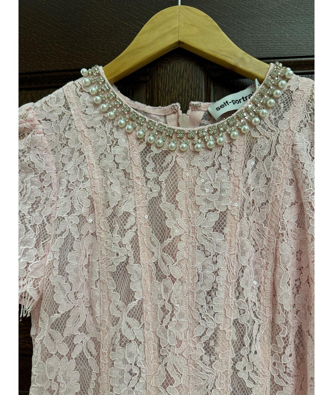 SELF-PORTRAIT Розовое коктейльное платье, фото 3