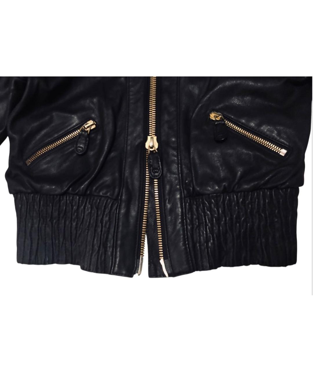 GUCCI Черная кожаная куртка, фото 4