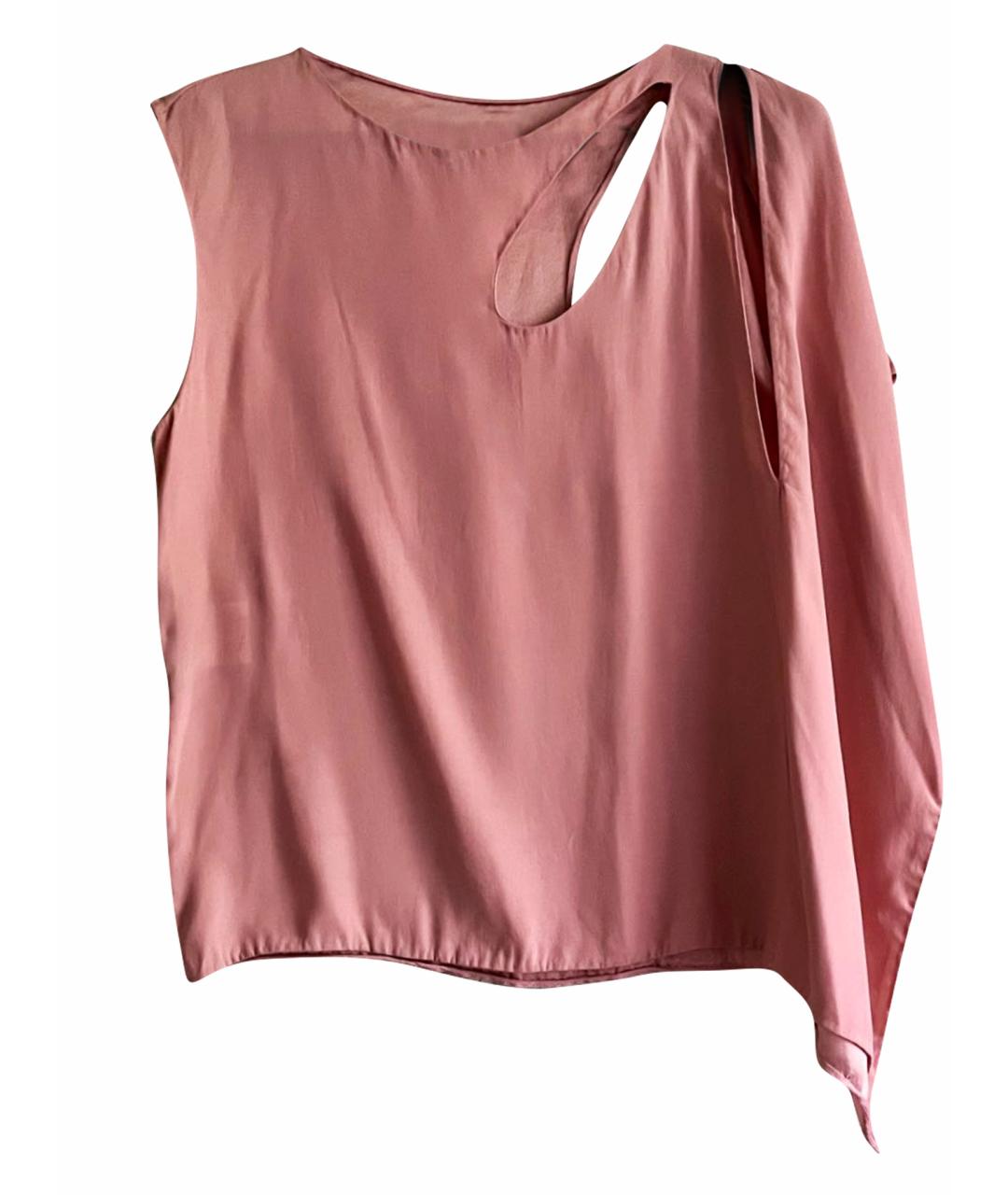 GUCCI Розовая шелковая майка, фото 1