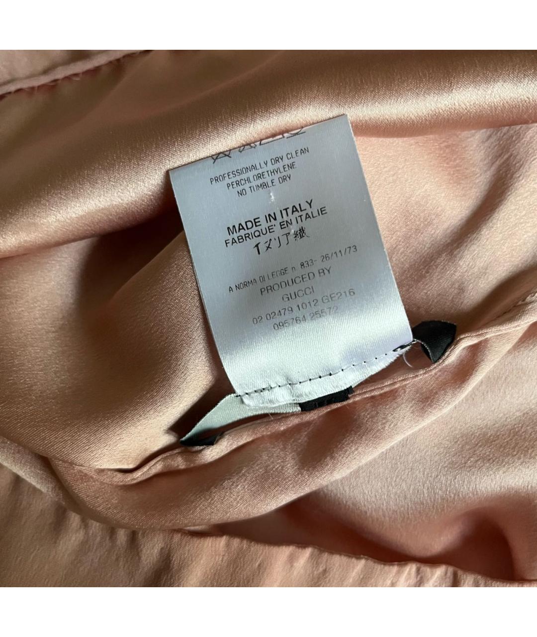 GUCCI Розовая шелковая майка, фото 7