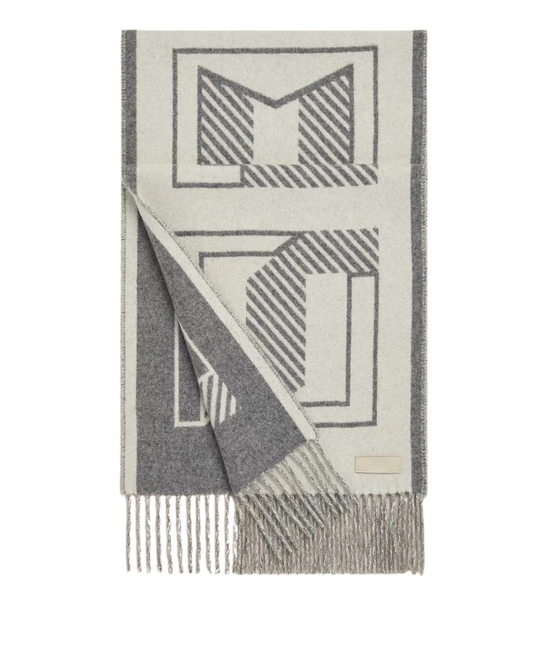 HERMES Серый кашемировый шарф, фото 1