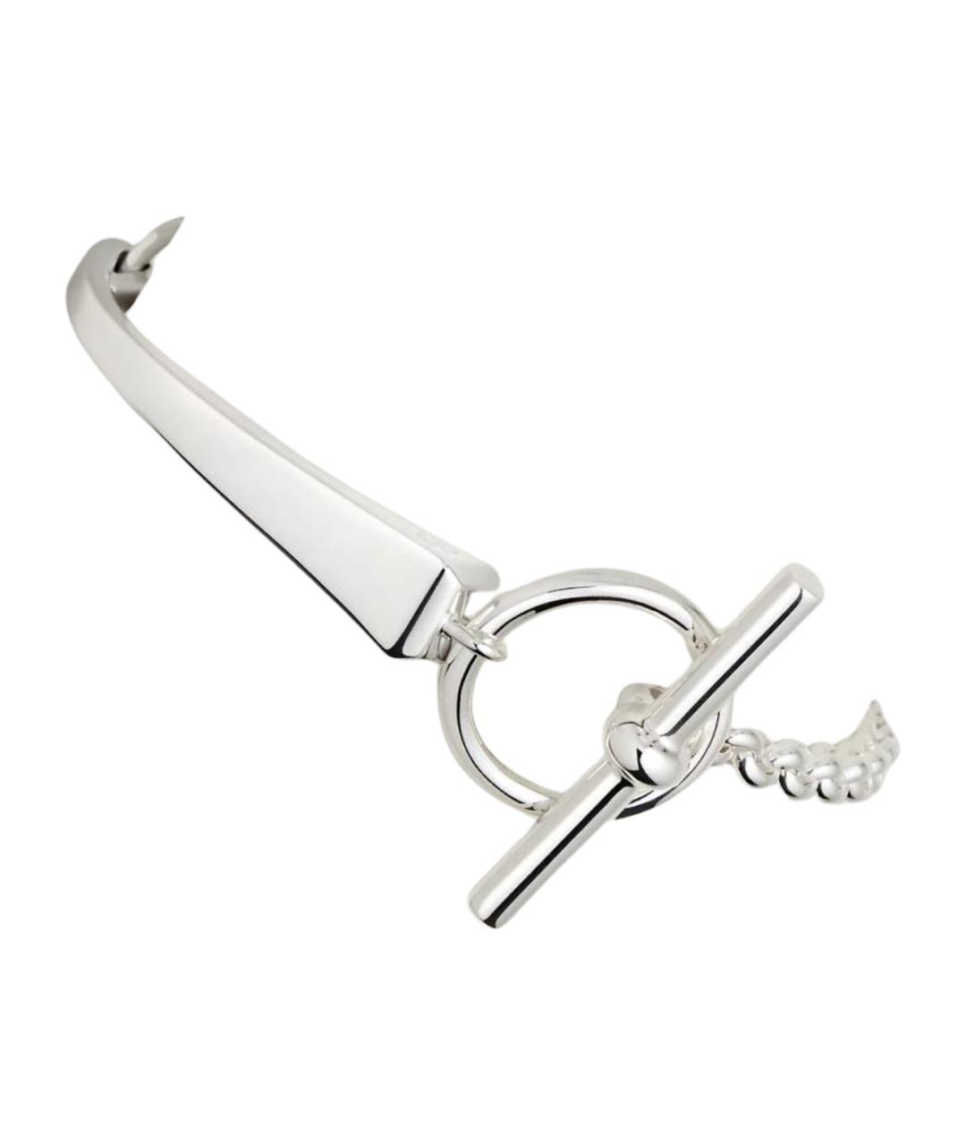 HERMES Серебрянный серебряный браслет, фото 1