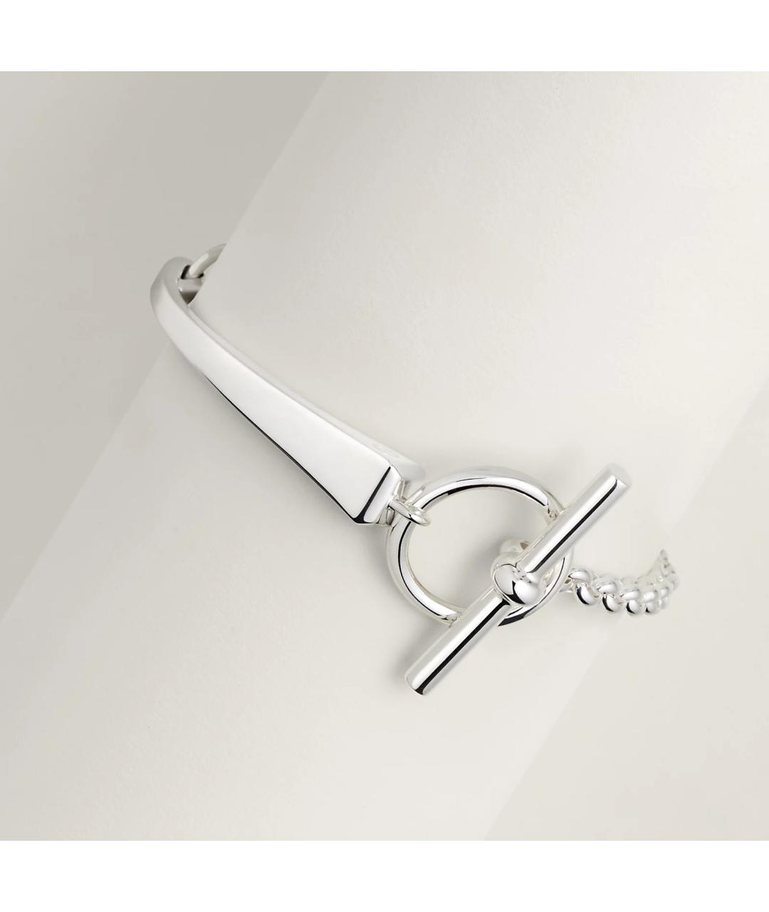 HERMES Серебрянный серебряный браслет, фото 4