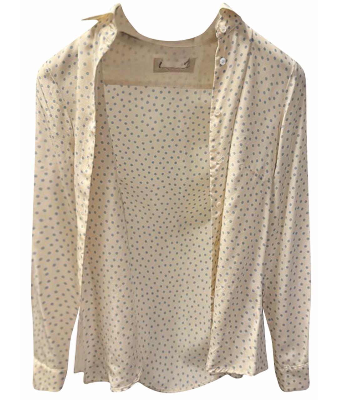 WEEKEND MAX MARA Белая шелковая блузы, фото 1