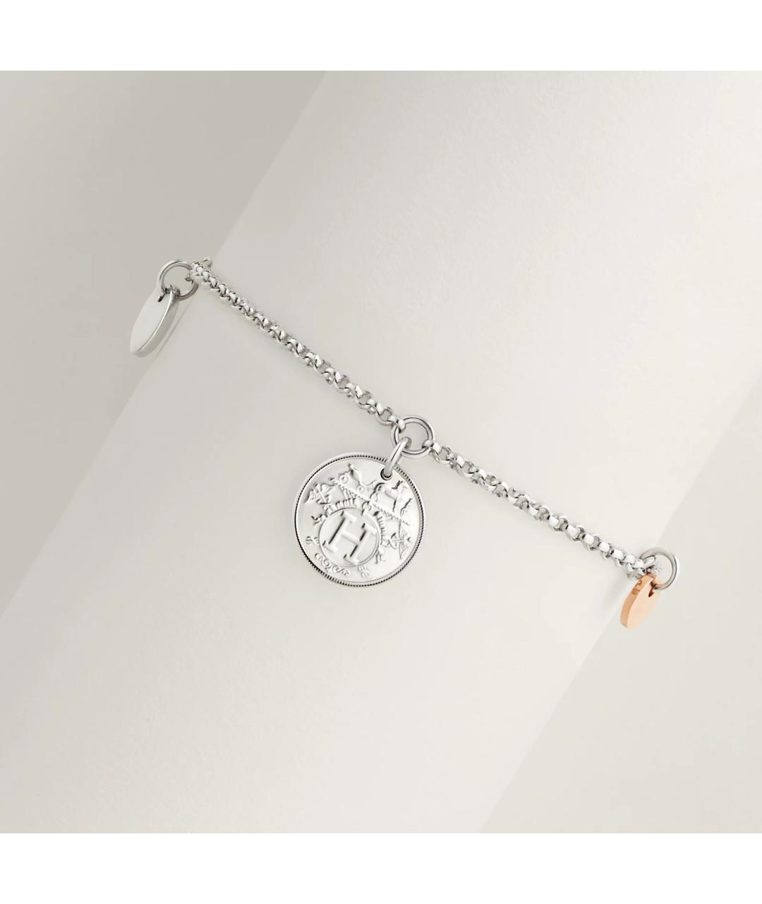 HERMES Серебрянный серебряный браслет, фото 4