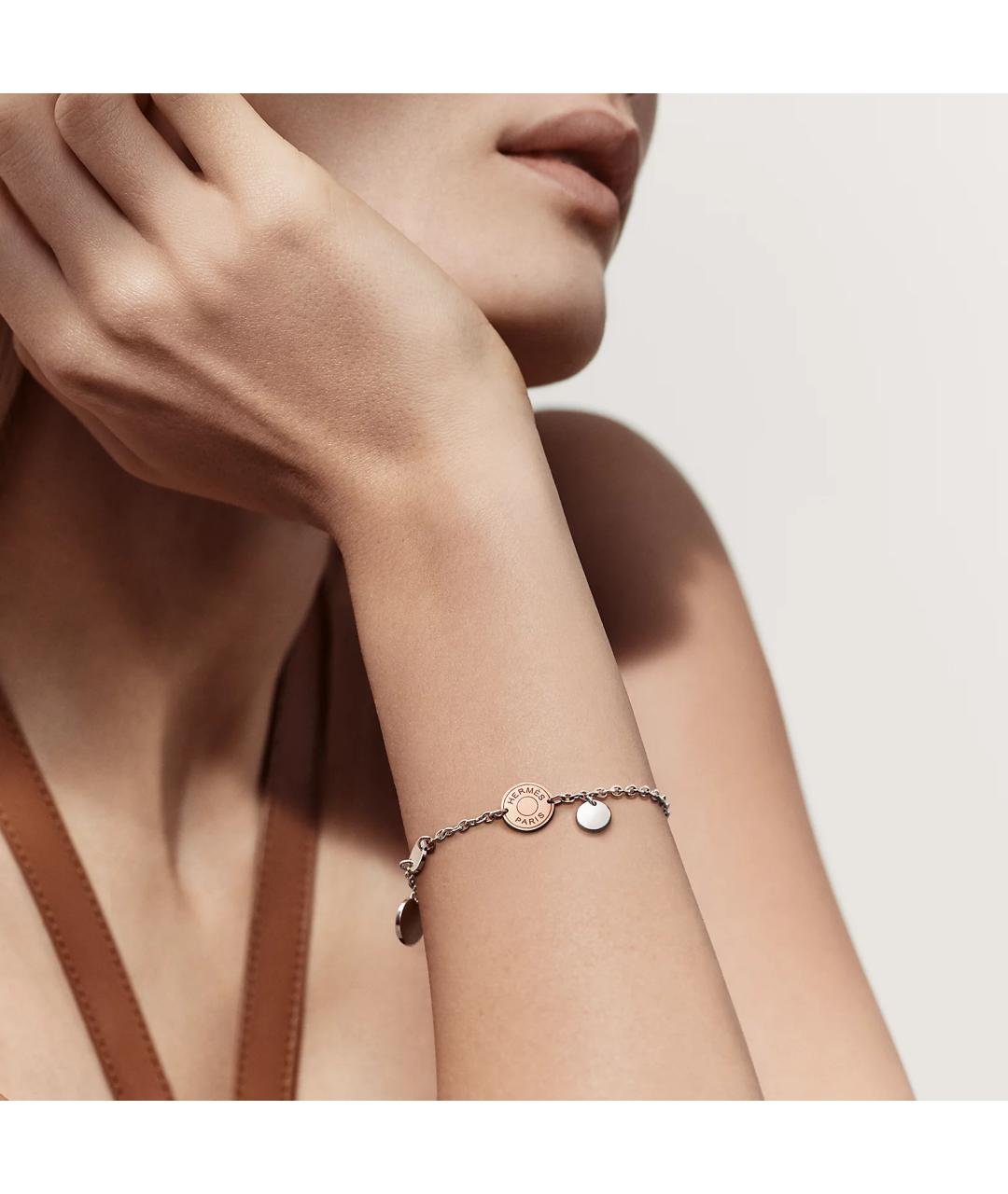 HERMES Серебрянный серебряный браслет, фото 3