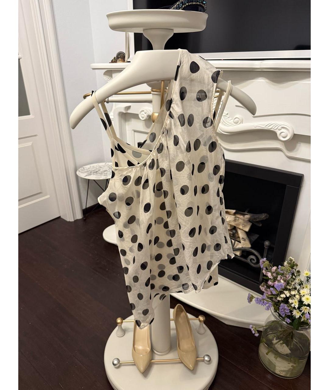 MAX MARA Белая шелковая блузы, фото 4