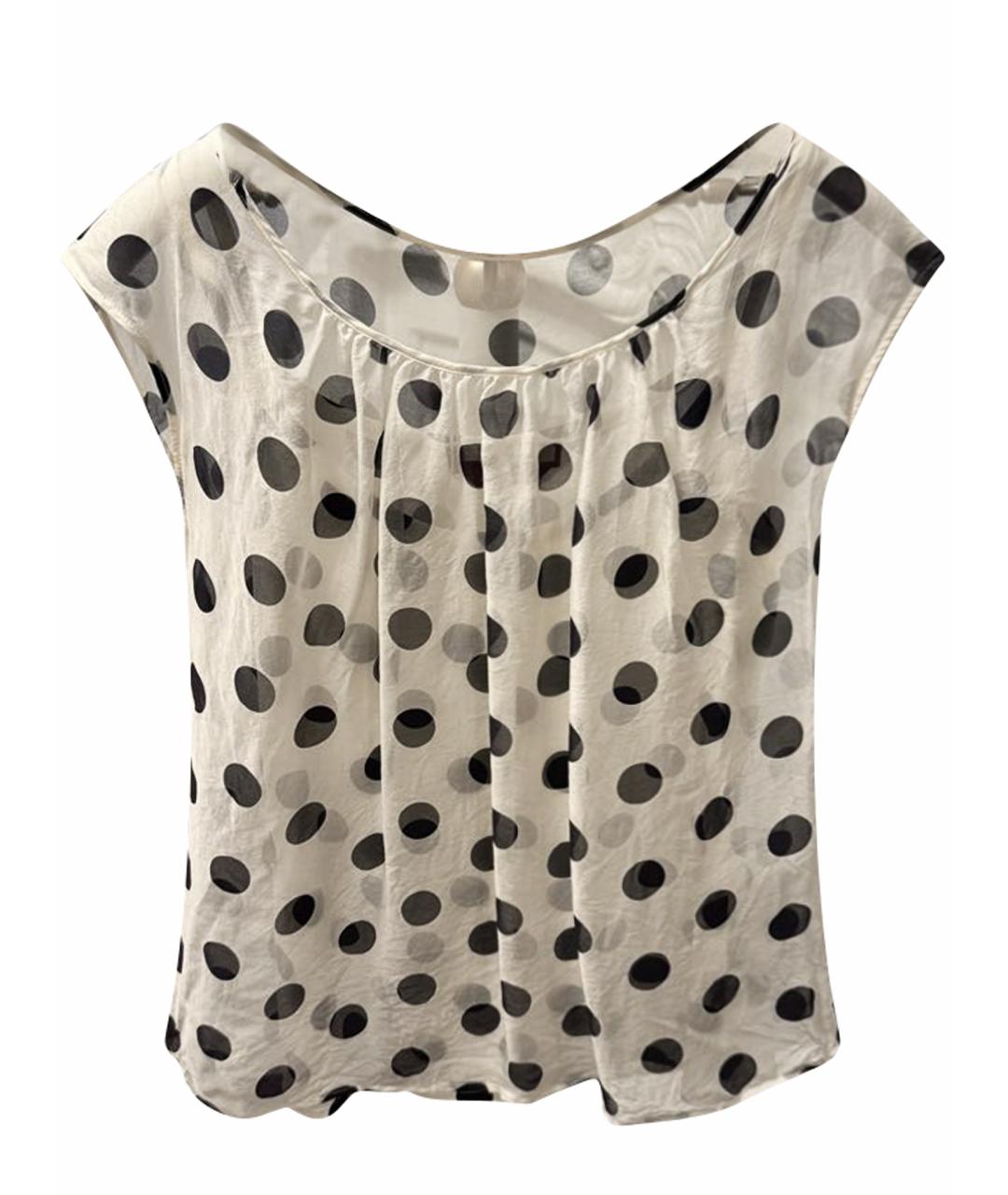 MAX MARA Белая шелковая блузы, фото 1