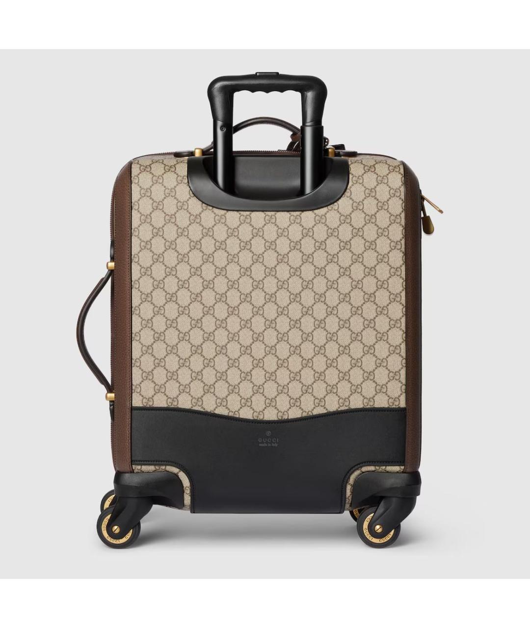 GUCCI Коричневый кожаный чемодан, фото 4