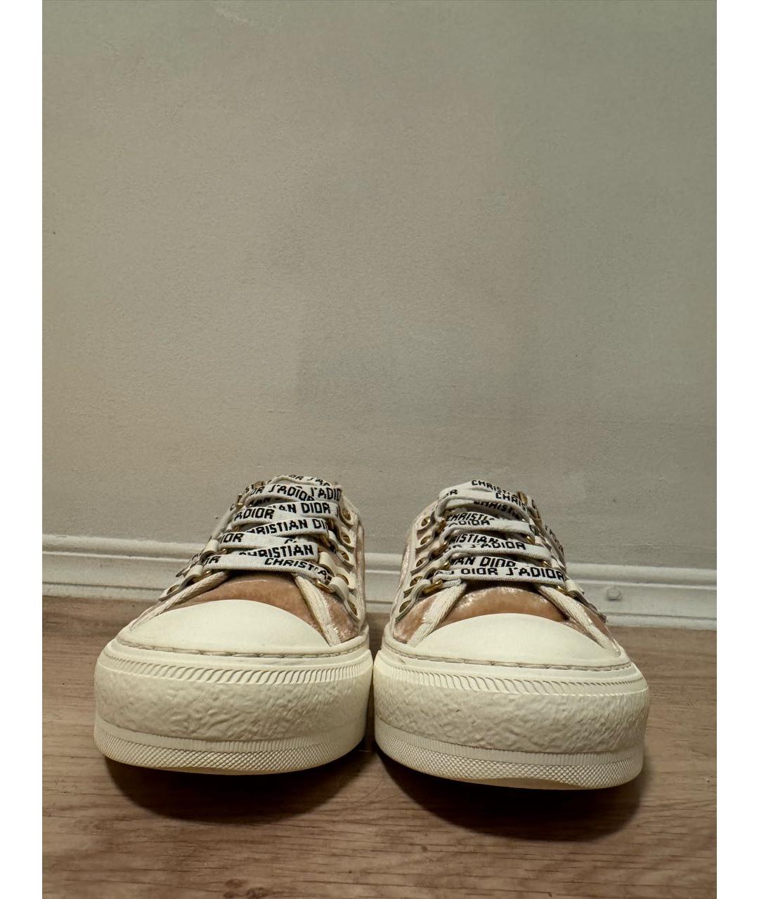 CHRISTIAN DIOR Розовые бархатные кеды, фото 2