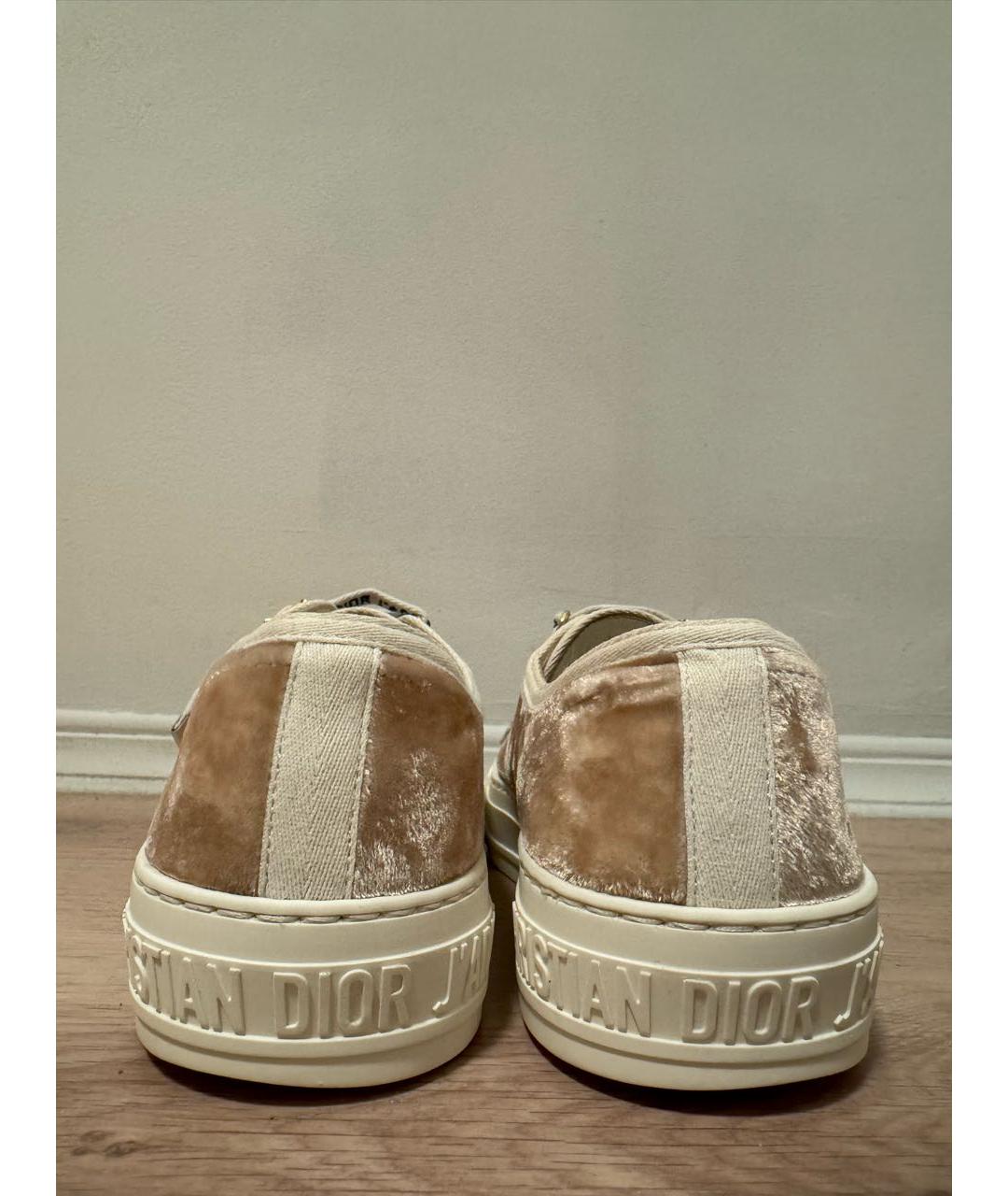 CHRISTIAN DIOR Розовые бархатные кеды, фото 4