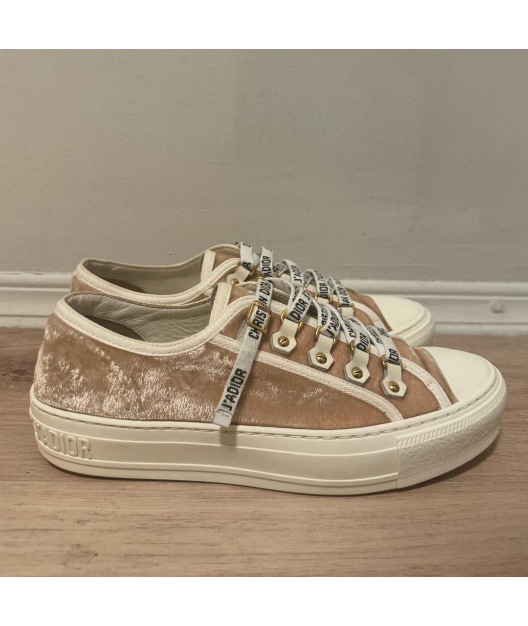 CHRISTIAN DIOR Розовые бархатные кеды, фото 8