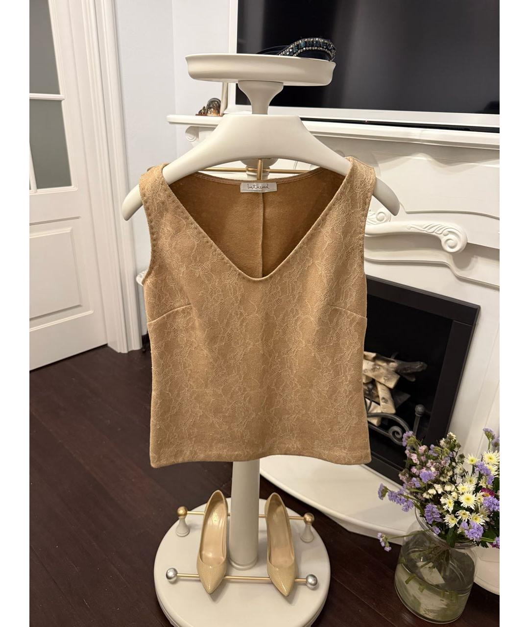 MAX MARA Бежевая шерстяная жилетка, фото 2