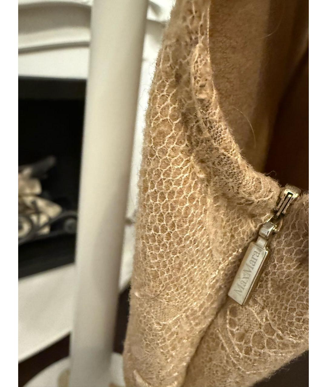 MAX MARA Бежевая шерстяная жилетка, фото 4