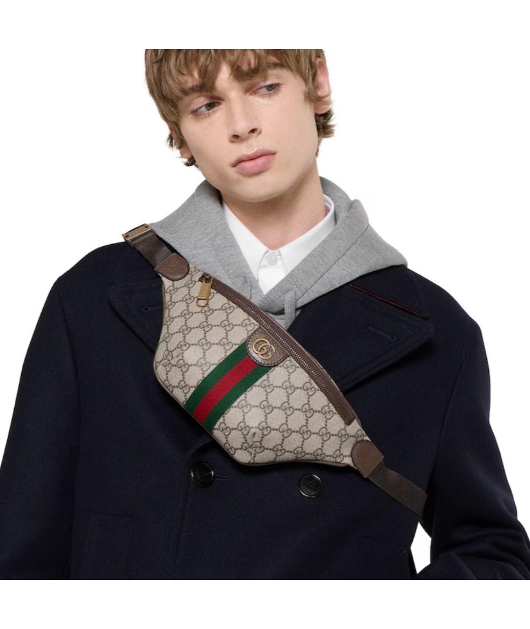 GUCCI Бежевая поясная сумка, фото 3