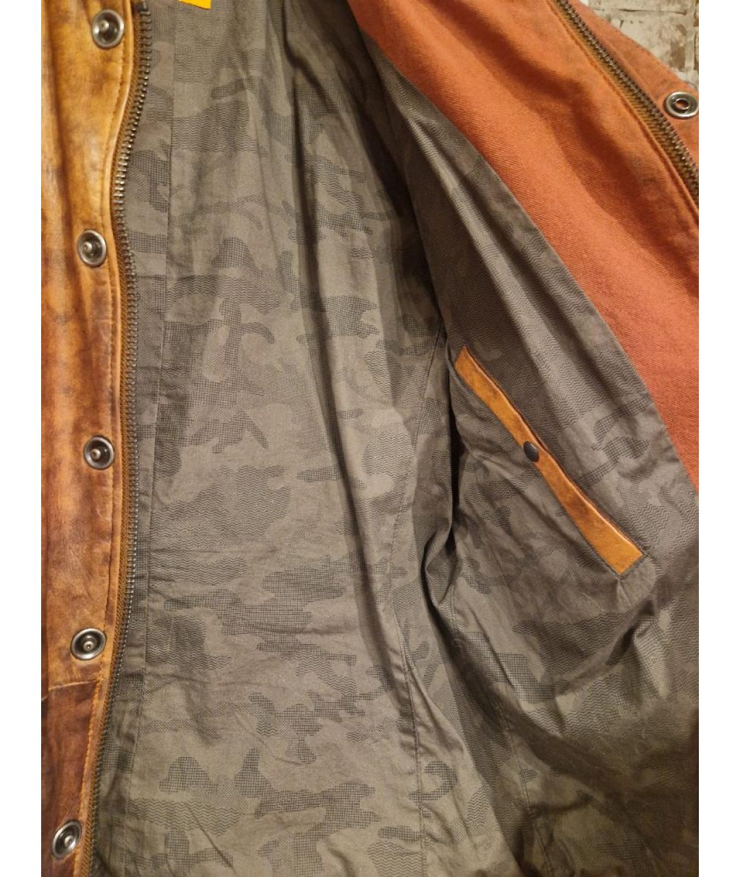 HUGO BOSS Коричневая кожаная куртка, фото 4