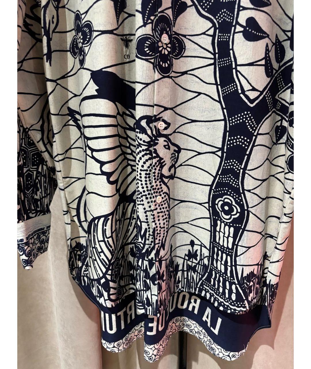 CHRISTIAN DIOR Темно-синяя хлопковая блузы, фото 5