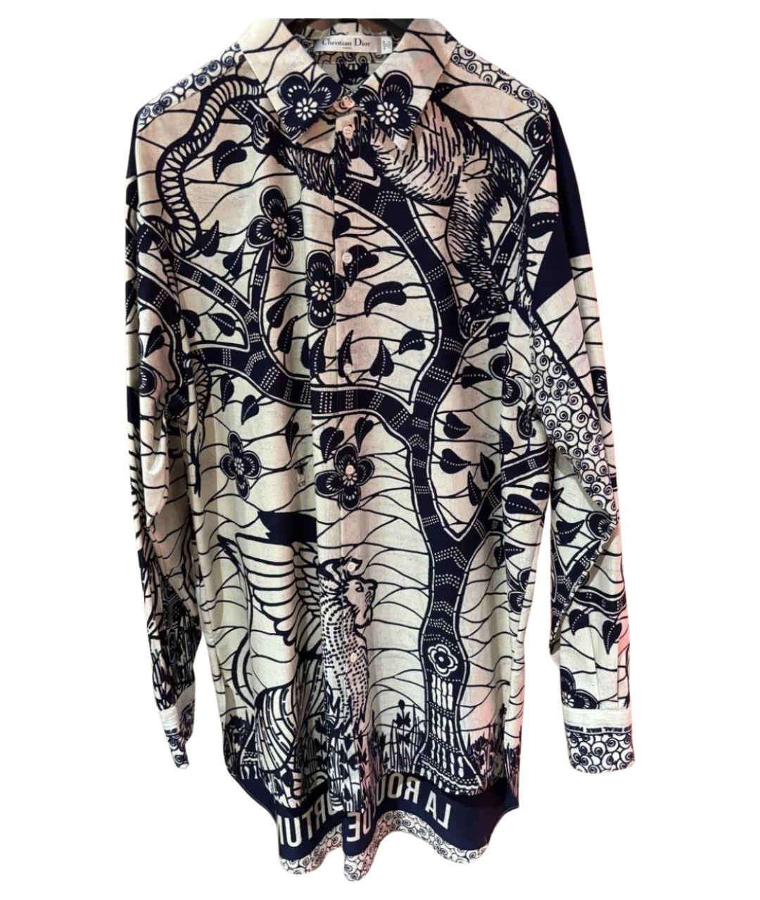 CHRISTIAN DIOR Темно-синяя хлопковая блузы, фото 1