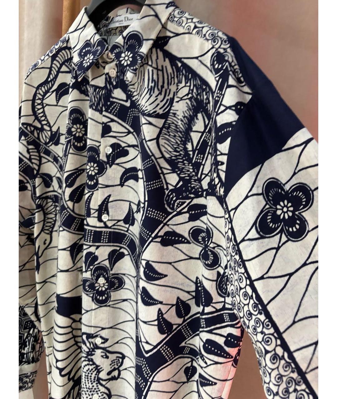 CHRISTIAN DIOR Темно-синяя хлопковая блузы, фото 7