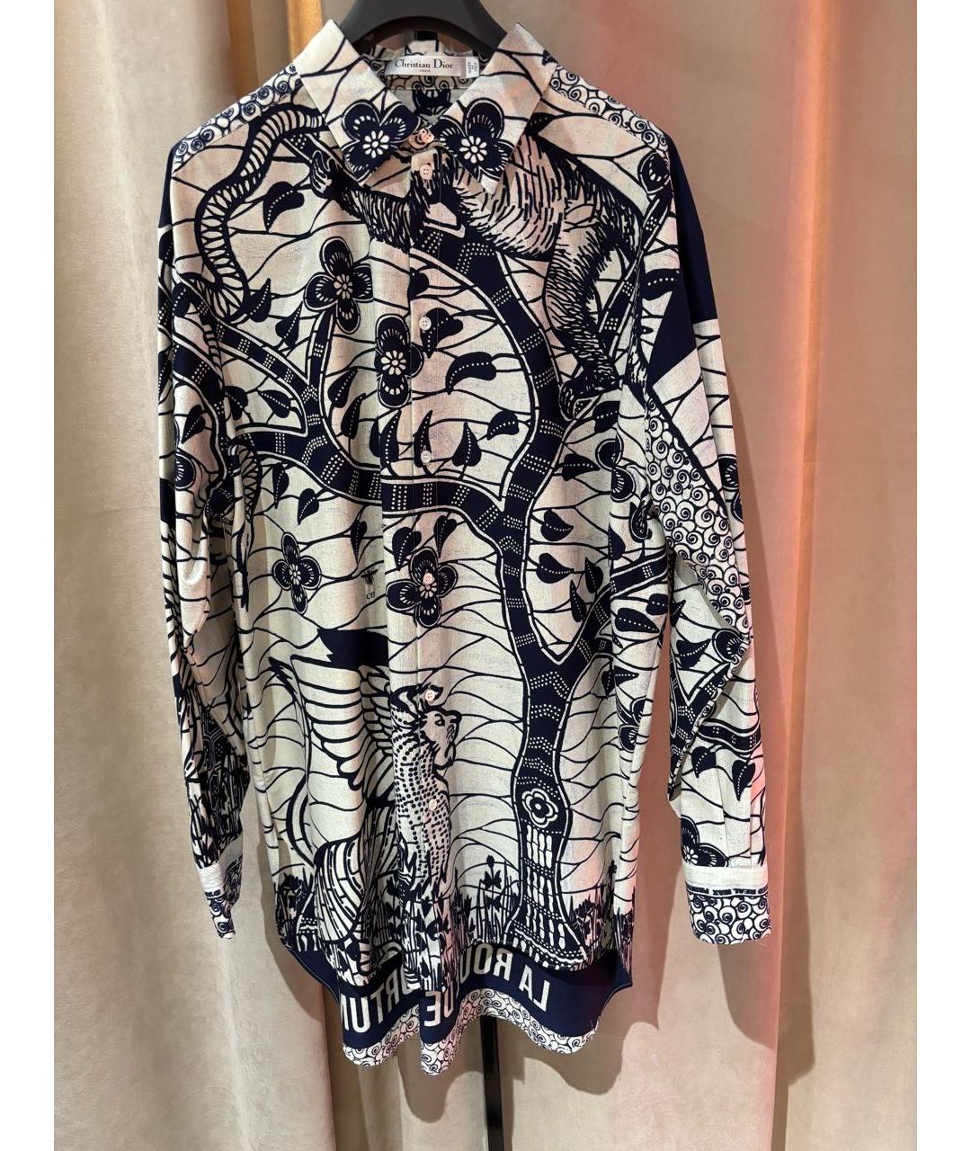 CHRISTIAN DIOR Темно-синяя хлопковая блузы, фото 9