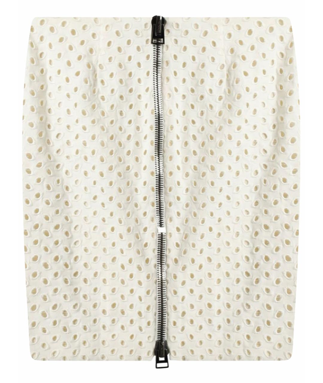 TOM FORD Белая вискозная юбка миди, фото 1