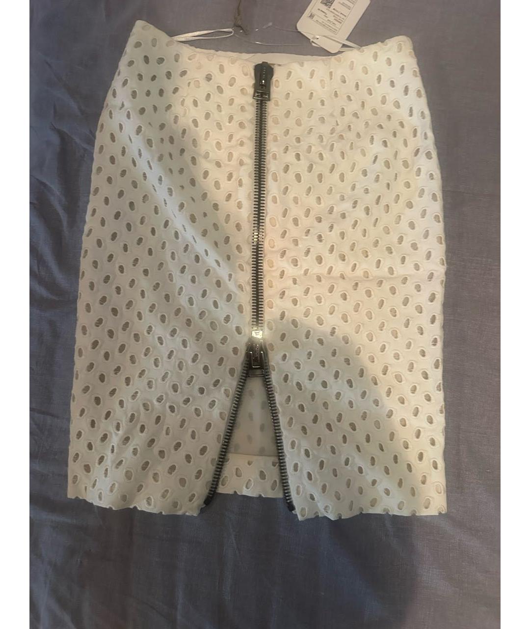 TOM FORD Белая вискозная юбка миди, фото 5