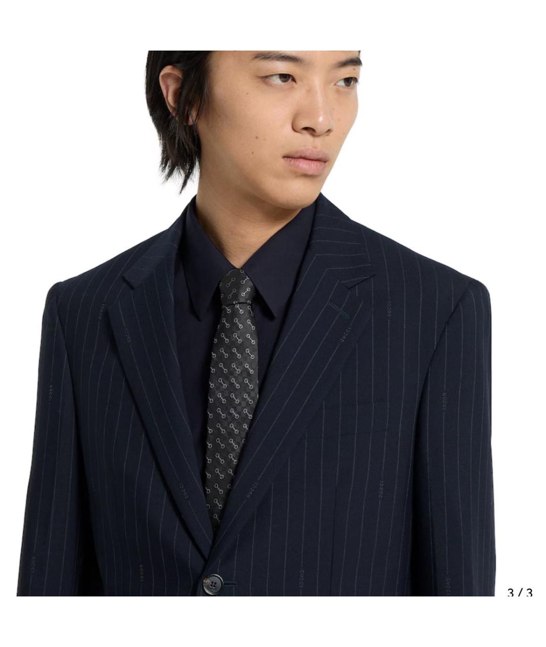 GUCCI Черный галстук, фото 3