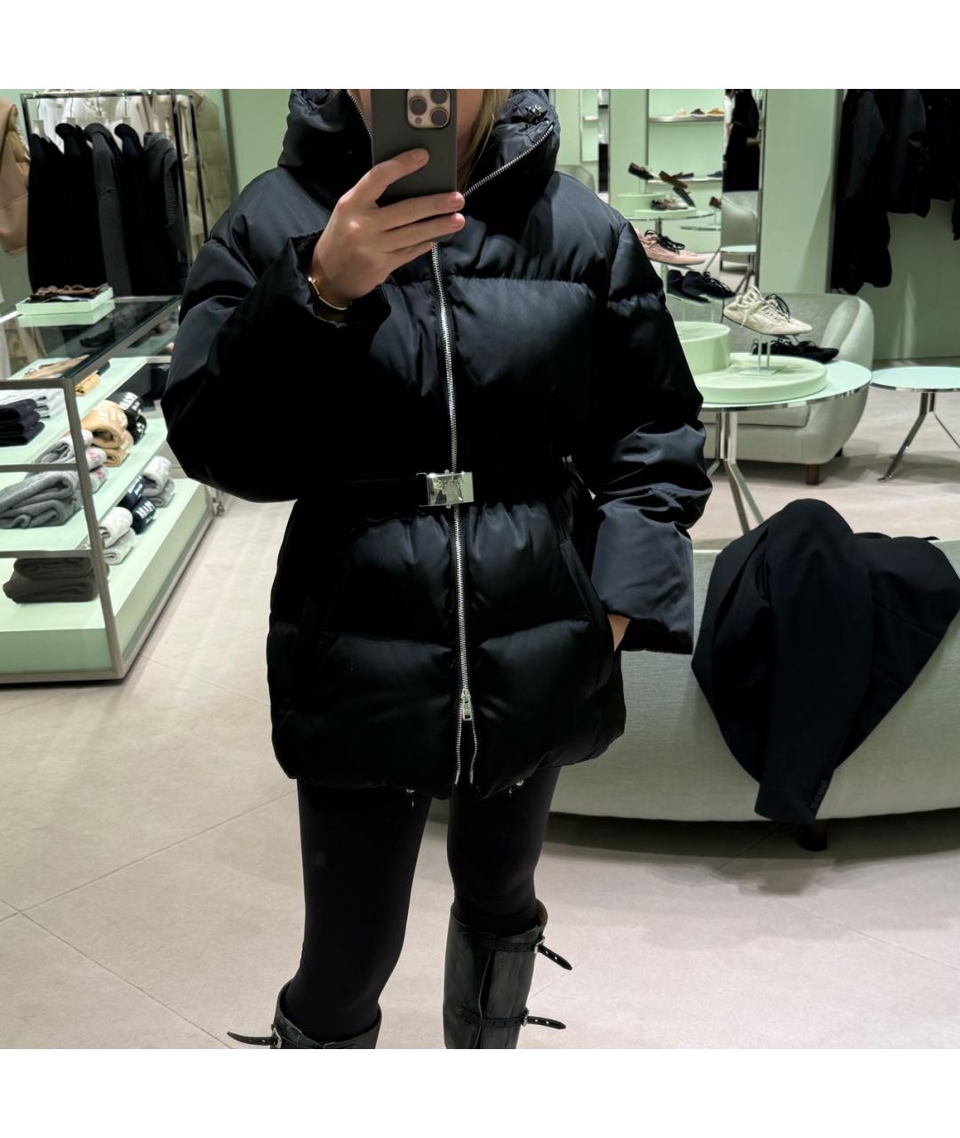 PRADA Черный полиамидовый пуховик, фото 5