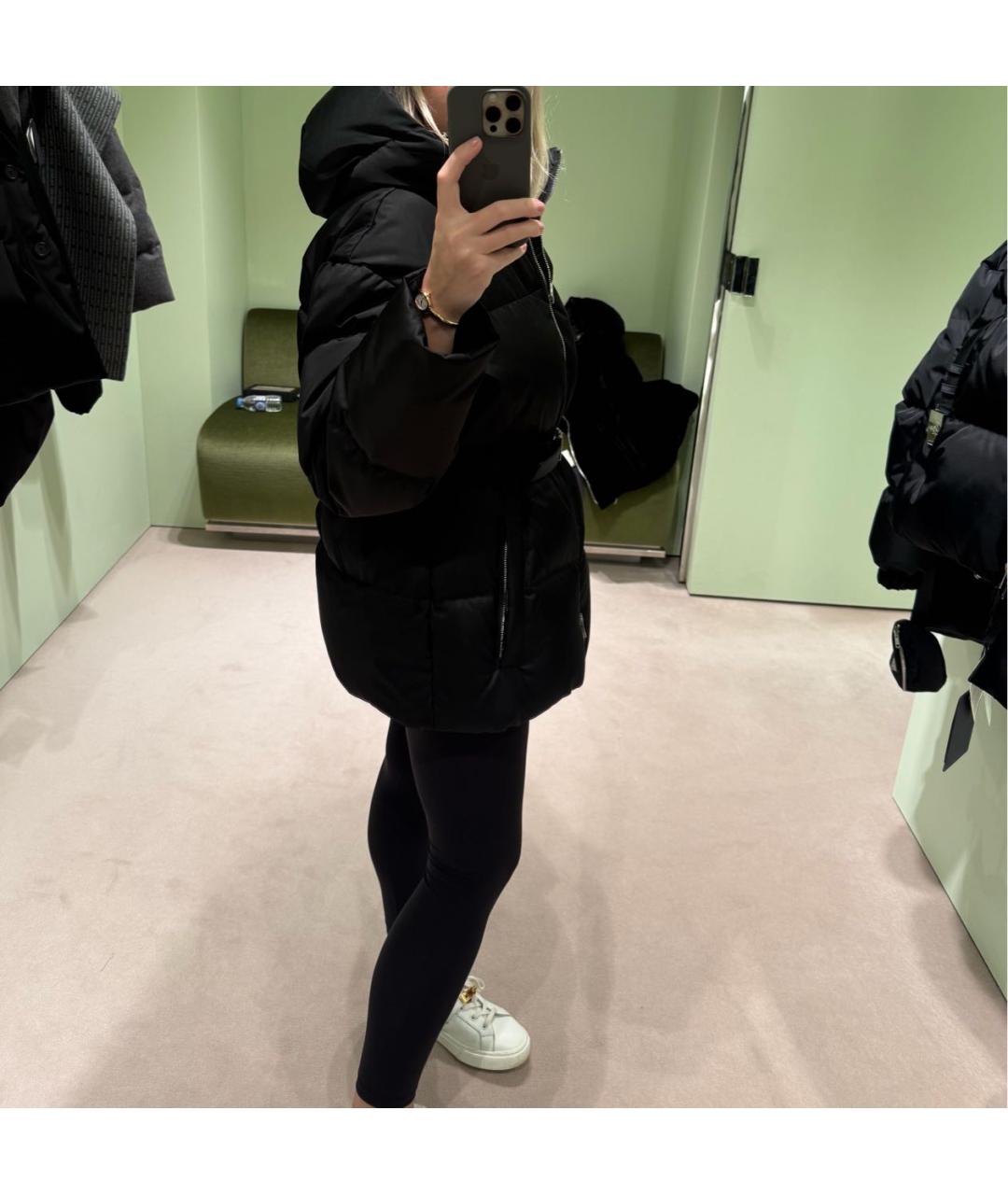 PRADA Черный полиамидовый пуховик, фото 4