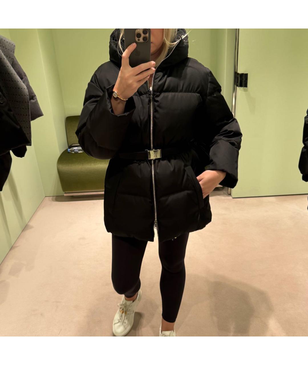 PRADA Черный полиамидовый пуховик, фото 2