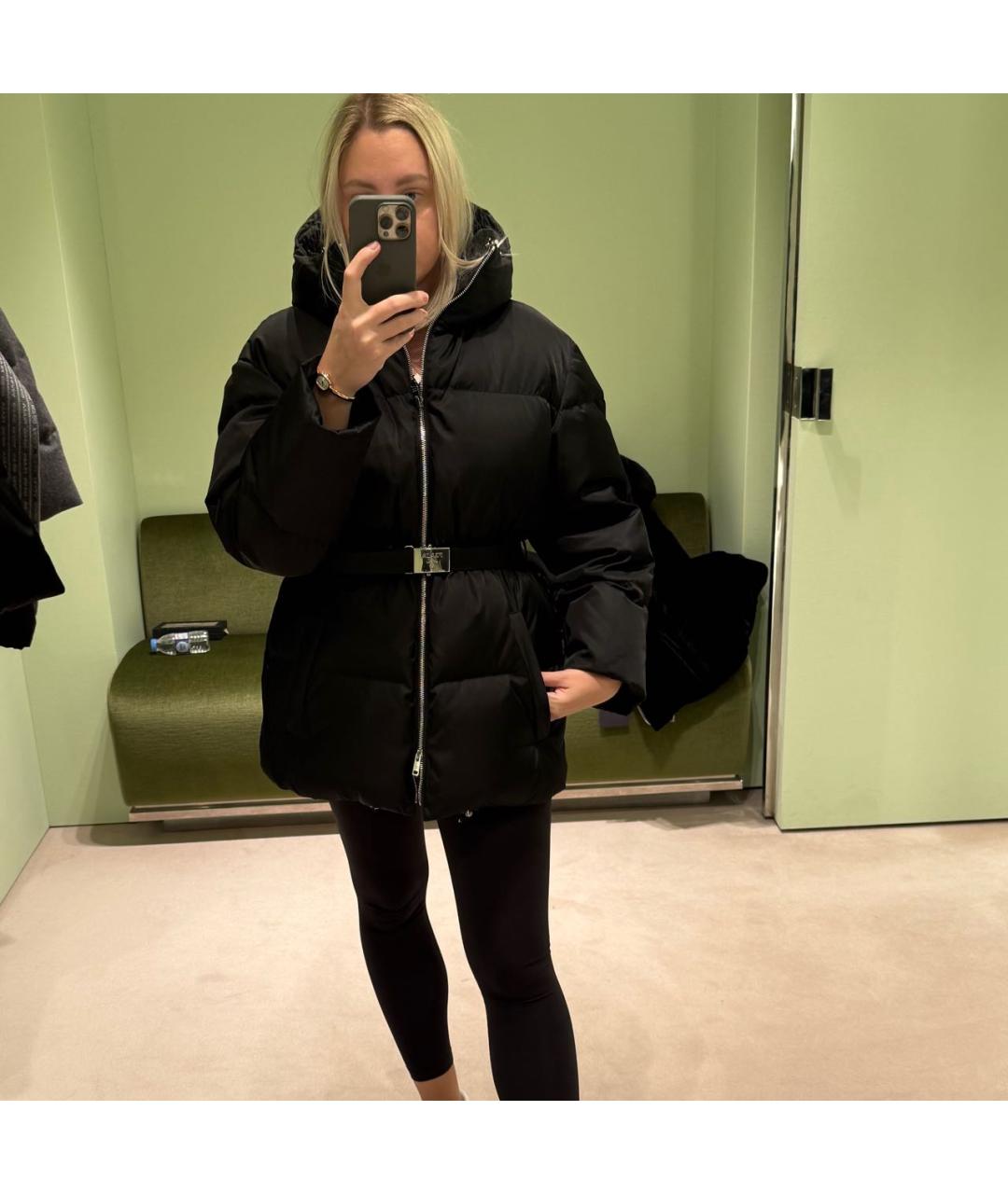 PRADA Черный полиамидовый пуховик, фото 3