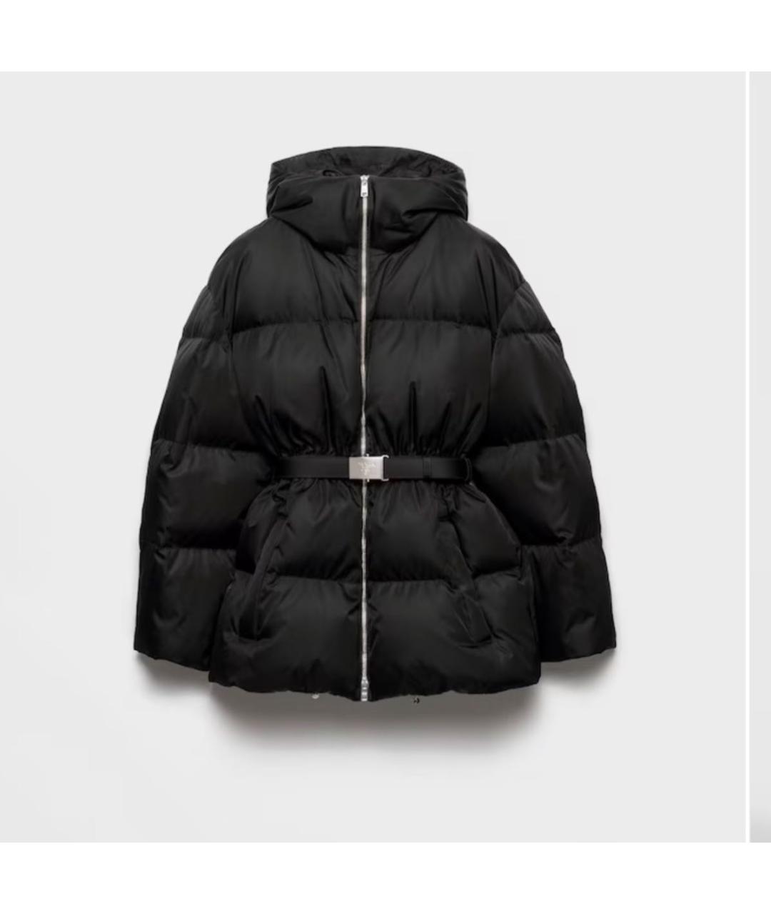 PRADA Черный полиамидовый пуховик, фото 6