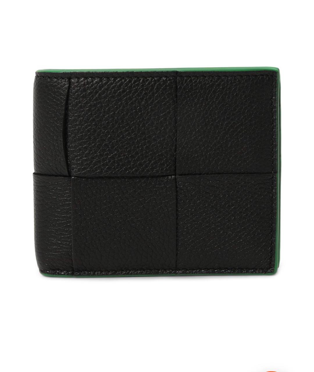 BOTTEGA VENETA Черный кожаный кошелек, фото 1