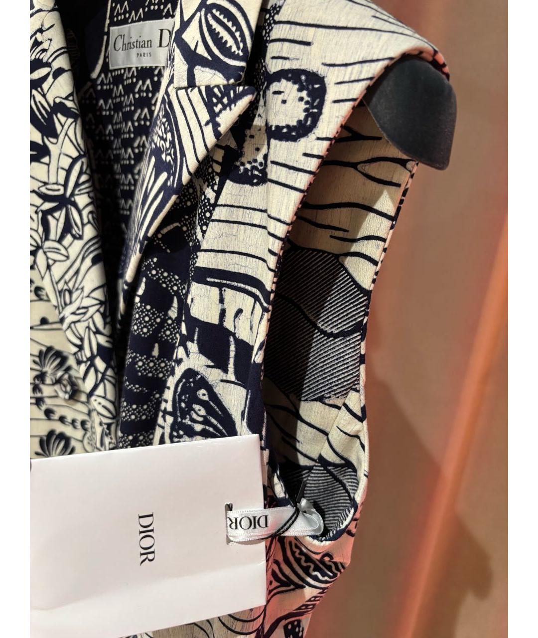 CHRISTIAN DIOR Темно-синий хлопковый жилет, фото 3