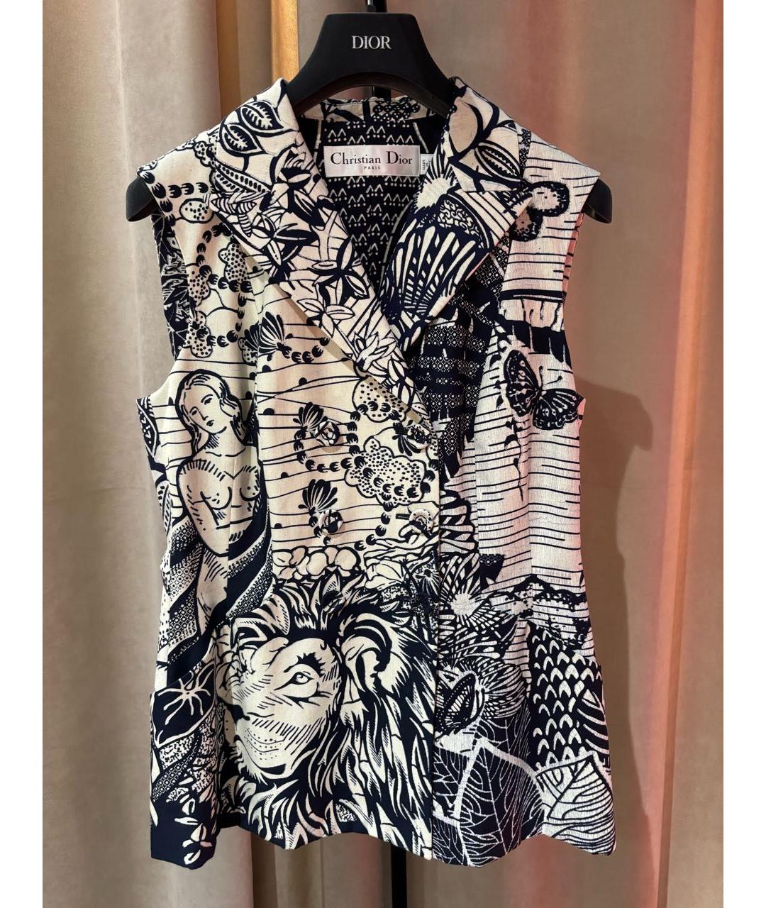 CHRISTIAN DIOR Темно-синий хлопковый жилет, фото 9