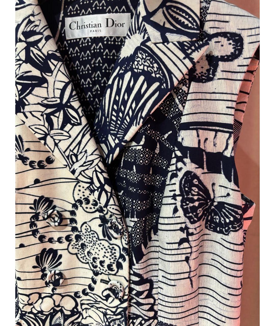 CHRISTIAN DIOR Темно-синий хлопковый жилет, фото 5