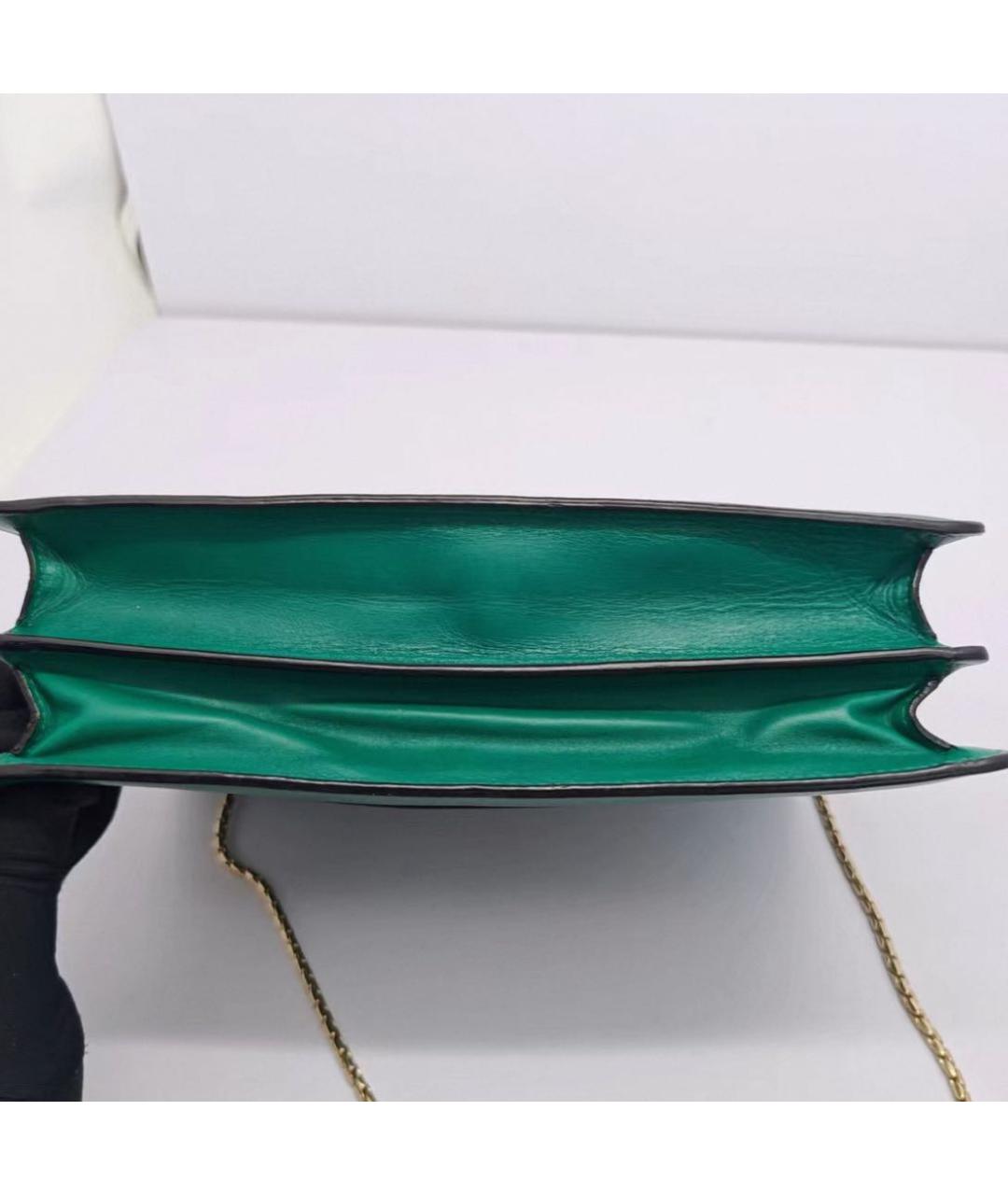 BVLGARI Зеленая кожаная сумка через плечо, фото 4