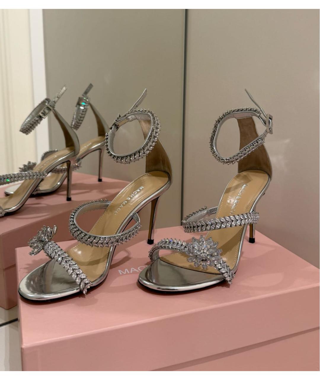 MACH&MACH Серебряные босоножки, фото 2
