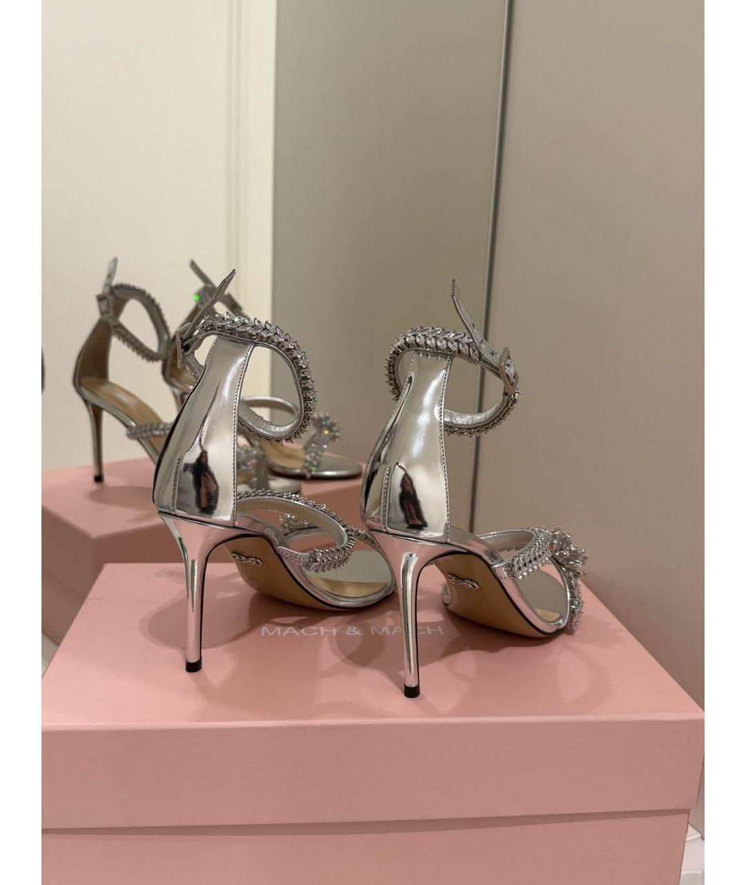 MACH&MACH Серебряные босоножки, фото 4