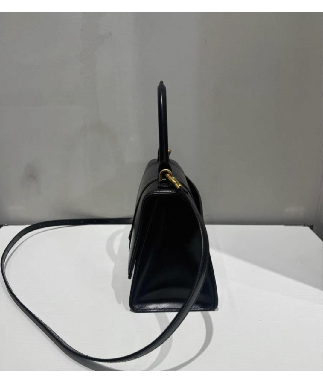 BALENCIAGA Черная кожаная сумка через плечо, фото 4