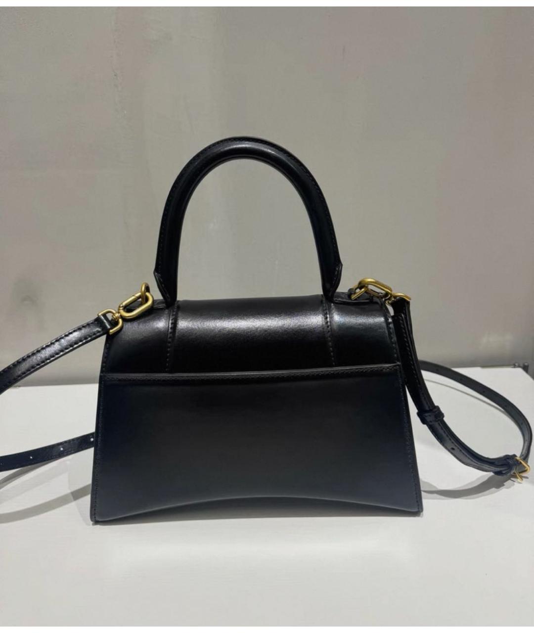 BALENCIAGA Черная кожаная сумка через плечо, фото 2