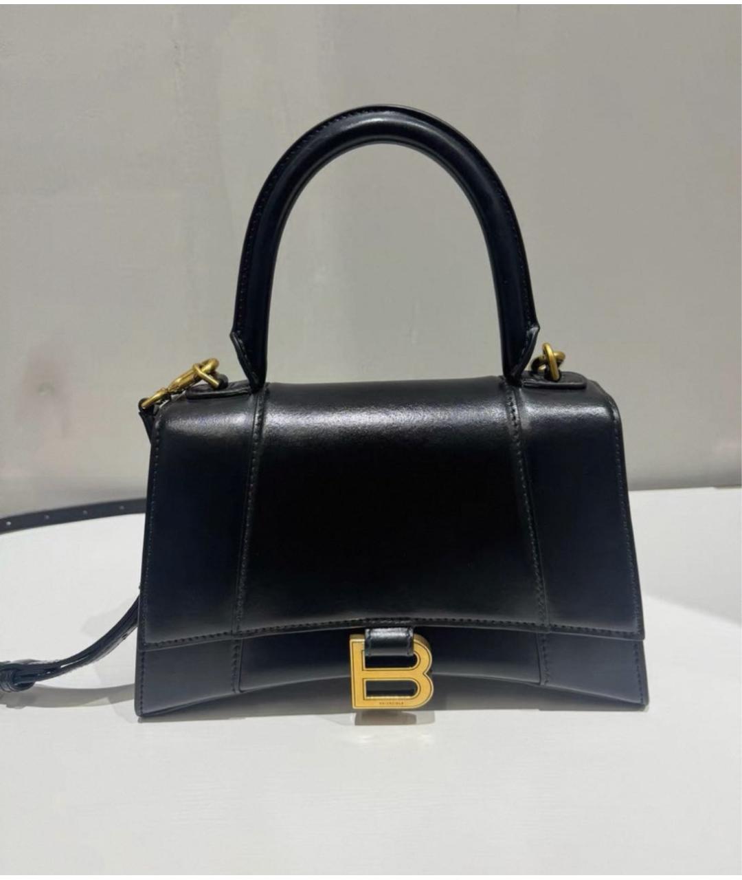 BALENCIAGA Черная кожаная сумка через плечо, фото 5